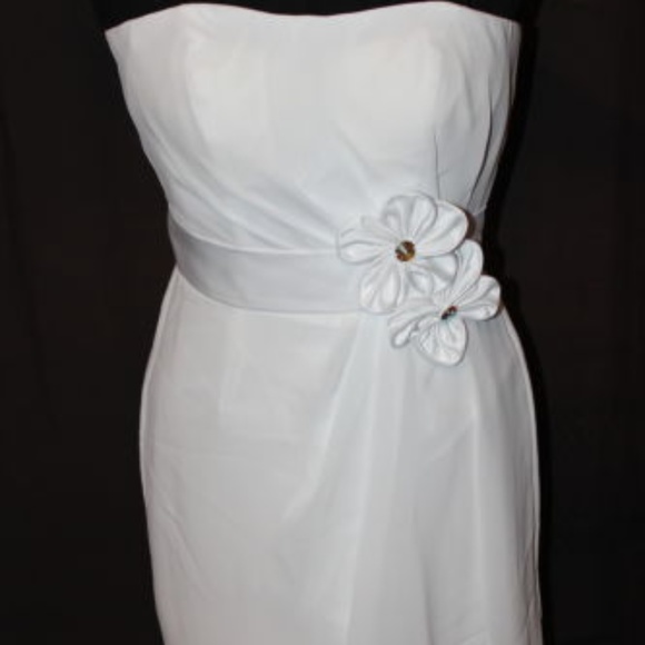 white chiffon dress short